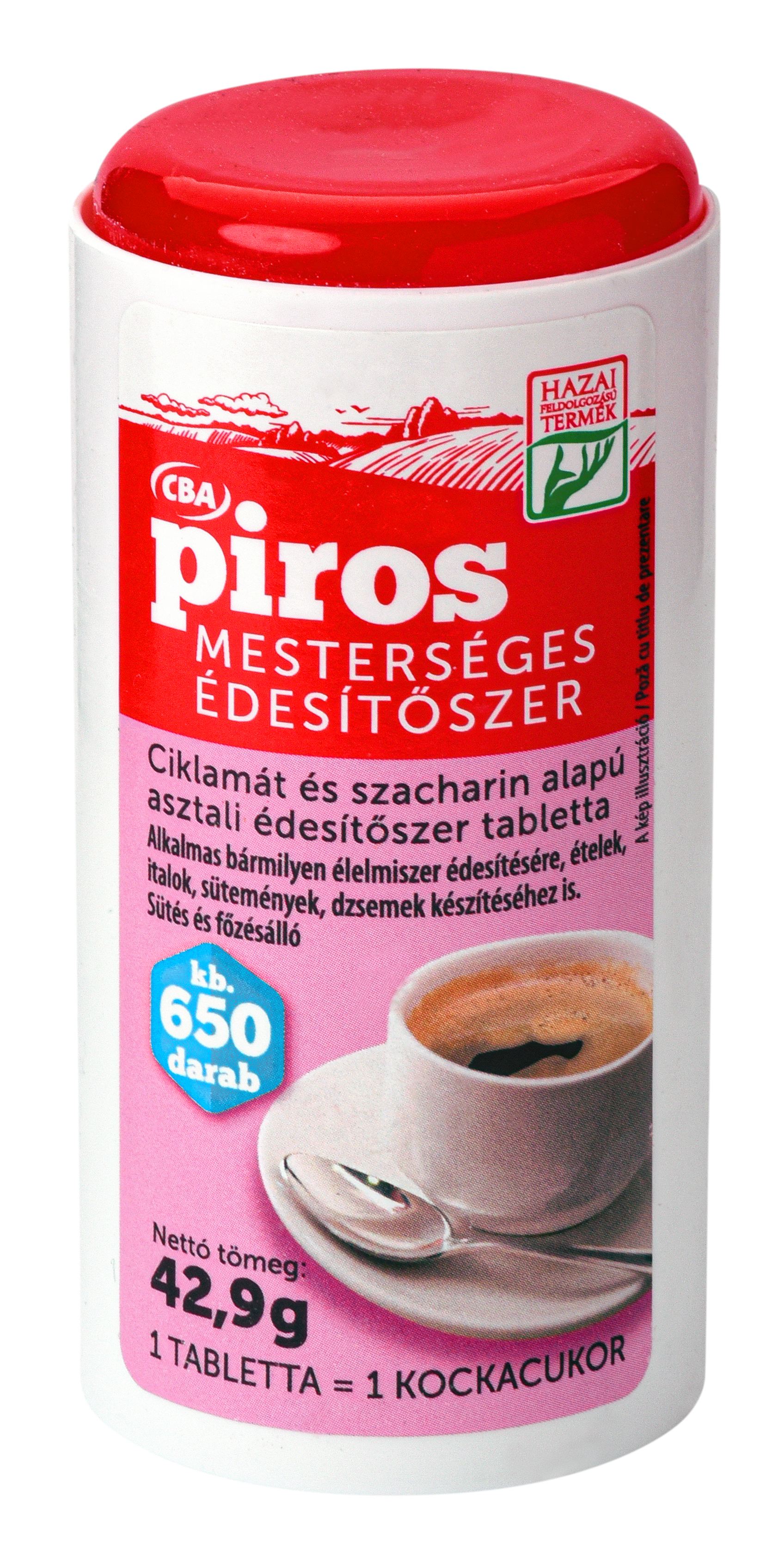 CBA Piros édesítőszer tabletta - 650 szemes